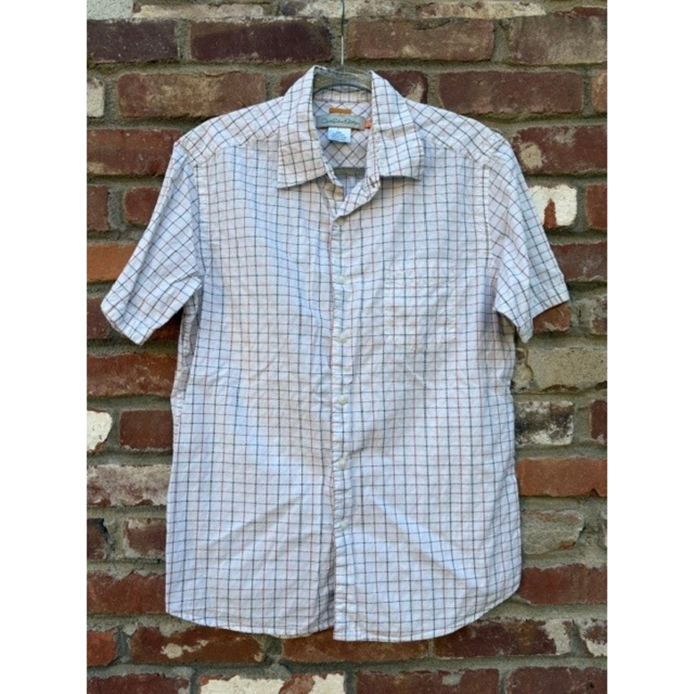 Vintage Y2K Quiksilver Edition Custom Fit Grid Print Button Up Shirt Mens M